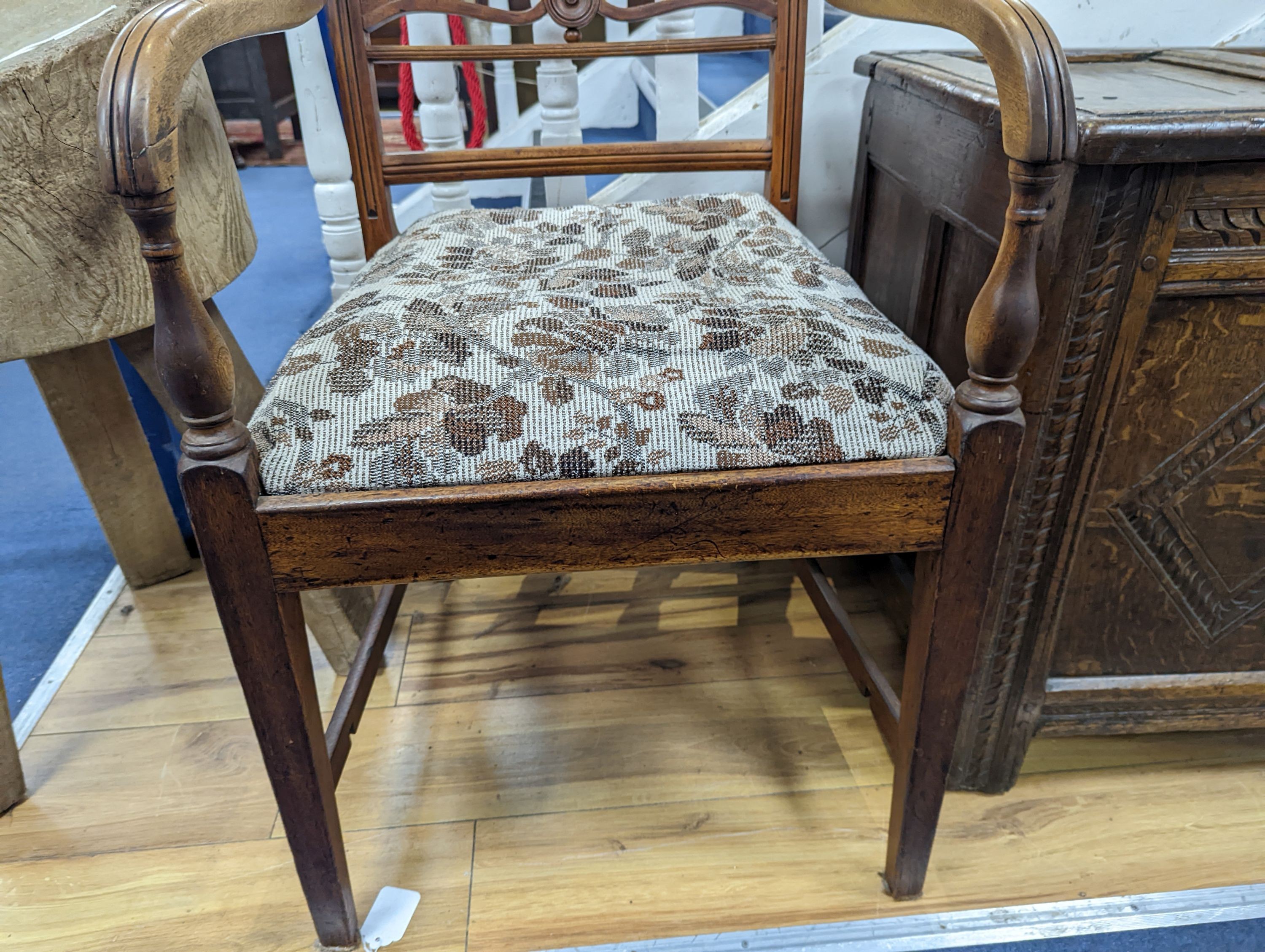 A Regency mahogany elbow chair